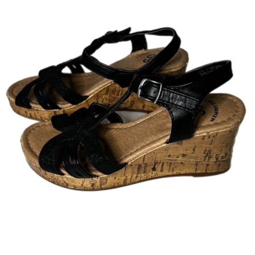 SO Girl's Memory Foam Wedge Sandals Size 13